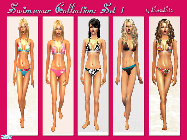Sims 2 — 2007 Swimsuit Collection: Set One by RockinRobin — Get your Sims ladies ready for the long hot summer with these