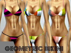 Sims 4 — Geometric Bikini - accessory - mesh needed by sims4sisters — Recolor of Tiny Tan Lines Swimsuit by JFC-Sims (18