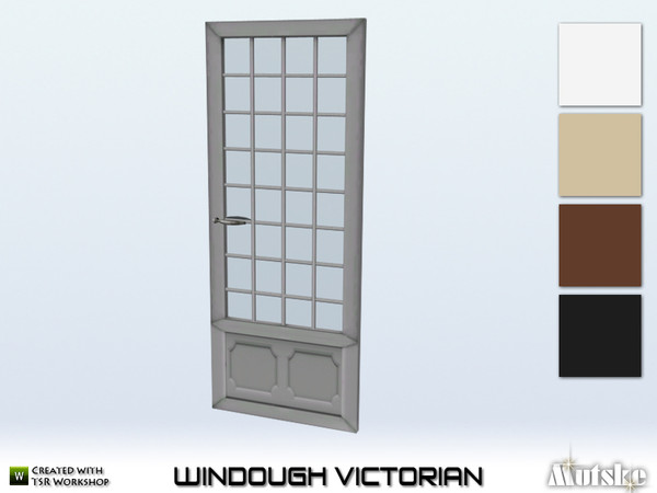 Sims 4 — WinDough Glass Door by Mutske — This door is part of the WinDough Victorian Constructionset. Made by Mutske. 