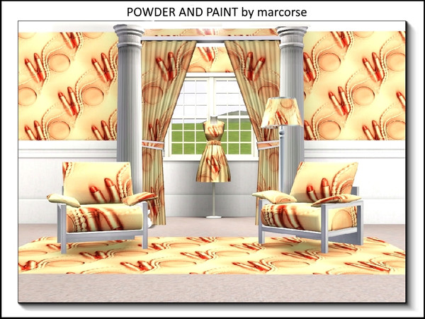 Sims 3 — Powder and Paint_marcorse by marcorse — Themed pattern: lipstick and face powder for your girly Sim