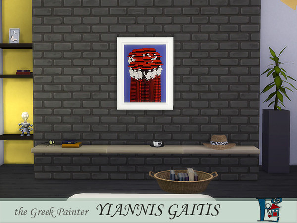 Sims 4 — the Greek Painter Gaitis 1 by evi — Part of a set of 5 paintings by the Greek painter Gaitis, famous for his