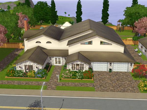 Sims 3 — Modern Luxury by Weaskel2 — A spacious 5 bedroom modern style mansion spread over 3 floors. The basement