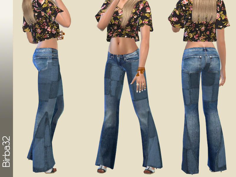 The Sims Resource - Hippie jeans Patches