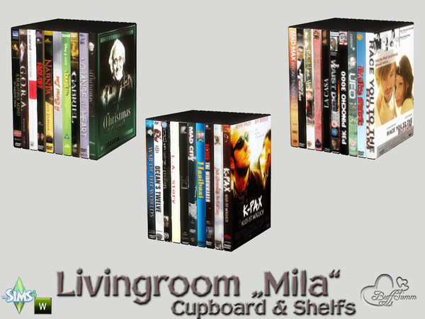 Sims 4 — Mila Living DVD Stack by BuffSumm — Part of the *Livingroom Mila*