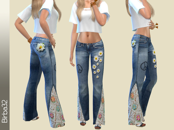 Birba32's Hippie Jeans Deisies