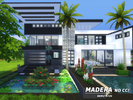 Sims 4 — Madera. by Danuta720 — The modern family home. Consists of 3 bedrooms, 3 bathrooms, recreation room, and a gym.