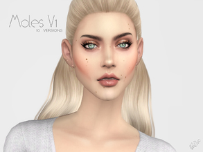 Sims 4 — Moles V1 by Ms_Blue — Unique Facial Moles. 10 different version. Male/Female teen to elder. Can be located in