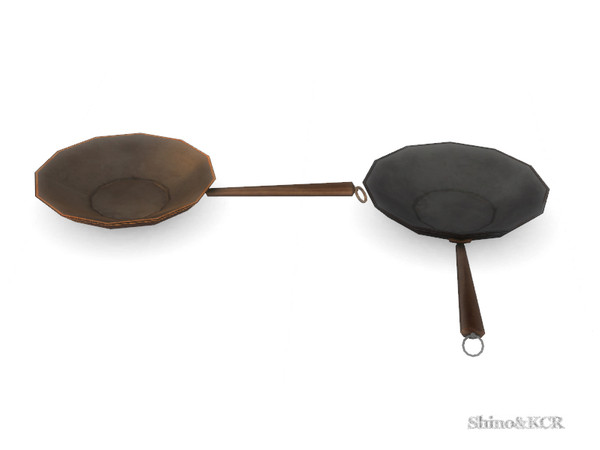 Sims 4 — French Quarter  - Pan Omelette by ShinoKCR — Decorative Kitchen Ware for antique Kitchens