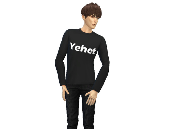 Sims 4 — Yehet T-shirt by zelo_cookies — Recolour - No mesh needed