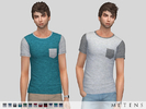 Sims 4 — Fransisco T-shirt by Metens — Scoop neck | chest pocket New item | 12 variations I hope you like it! :)