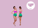 Sims 4 — Little Mermaid Inspired High Waisted Bikini - mesh needed by paigeinu — Little Mermaid, Ariel inspired high