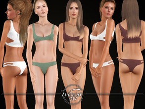 Sims 3 — The Tina Bikini by winnie017 — Bikini with cut-out details recolorable all LOD's