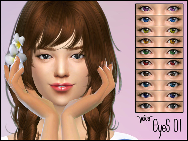 Sims 4 — Voice Eyes 01 by lancangzuo1142 — Eye mask in 10 colors.