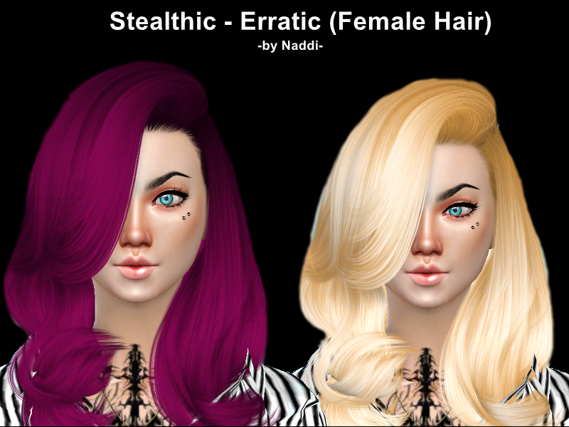 The Sims Resource Stealthic Erratic Female Hair Recolor Mesh Needed