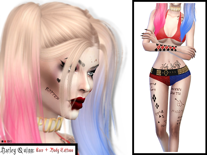 Top 73 harley quinn face tattoo latest  thtantai2