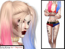 Sims 4 — HARLEY QUINN - TATTOOS by venus-allure — *Face + body tattoos *Comes in black and red *Download the file and