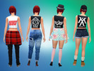 Sims 4 — Kpop crop top set 2 - Perfect Patio needed by SientjeL1 — Recolor of the black crop top that comes with Perfect