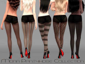 Sims 4 — Mona Pantyhose Collection by Ms_Blue — 5 different pantyhose designs with each 6 colors. Total of 30 variations.