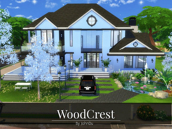 Sims 4 — WoodCrest by johnDu — Welcome to WoodCrest a beautiful modern mixed traditional two storey home consisting of