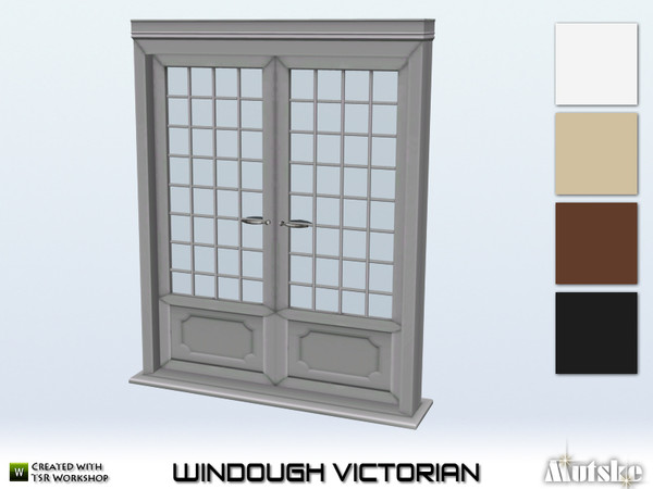 Sims 4 — WinDough Door Glass 2x1 by Mutske — This door is part of the WinDough Victorian Constructionset. Made by Mutske.