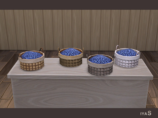 Sims 4 — Sunny Morning Basket with Blueberries by soloriya — Rustic basket with delicious blueberries. 4 color