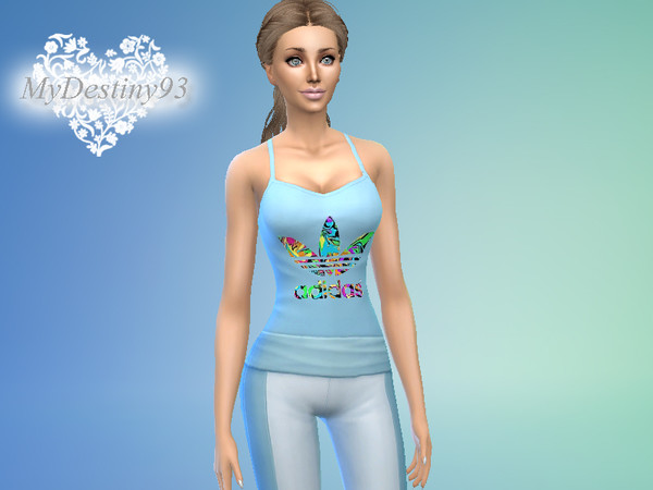 Sims 4 — Addidas Top by MyDestinyx3 by MyDestiny93 — This is my first job. Mesh is original ;)