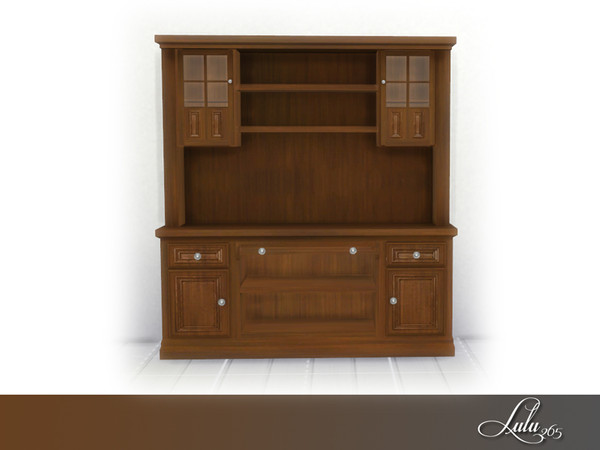 Sims 4 — Porter Home Office Wall Unit by Lulu265 — Part of the Porter Home Office Set 2 colour variations included 