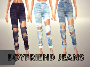 Sims 4 — BOYFRIEND JEANS - mesh needed by sims4sisters — Boyfriend Jeans Recolor of Destroyed Jeans by sims4marigold (8