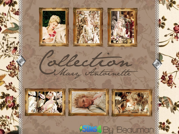 Sims 4 — Mary Antoinette Collection by Beauman — A new painting set of 2 which can be found in the category: Paintings.