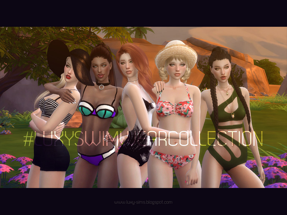 The Sims Resource - Color Block Bikini by LollaLeeloo