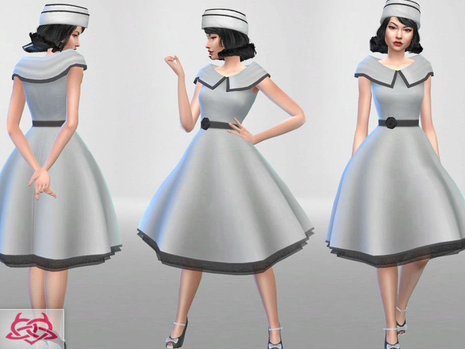 Sims 4 - Original Martita dress by Colores_Urbanos - retro and my real crea...