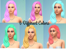 Sims 4 — Pastel Hair Recolor v1 by StinkiePlumBob — Thank you for viewing my first piece of hair cc! There are 6 colors -