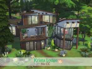 Sims 4 — Krista Lodge by MadabbSim — Welcome to Krista Lodge! this large retreat lodge can house 8 sims! 4 bedrooms and 2