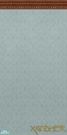 Sims 2 — Nouveau Mist by Xandher — A simple delicately patterned wall with decorative crown moulding in rich cherry