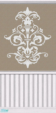Sims 2 — Baroque wallpaper set - Individual Item by earthgirluk03 — Baroque wallpaper in cappuccino, part of my 'Baroque