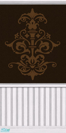 Sims 2 — Baroque wallpaper set - Individual Item by earthgirluk03 — Baroque wallpaper in chocolate, part of my 'Baroque