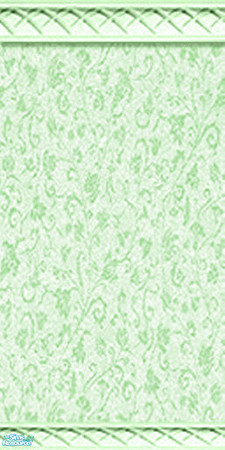 Sims 2 — Damask Wall - Mint by Raveena — Part of the Damask wall set.