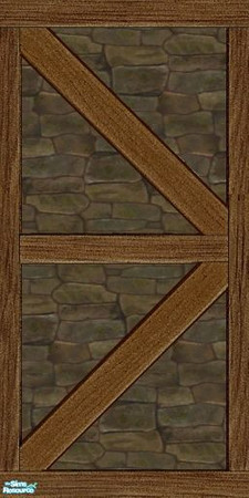 Sims 2 — Farmer Thompson's stone wall - #4 by tamlfra — I took a photo of this wall in the game, and played with it in