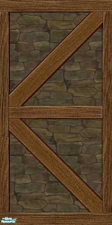 Sims 2 — Farmer Thompson's stone wall - #3 by tamlfra — I took a photo of this wall in the game, and played with it in