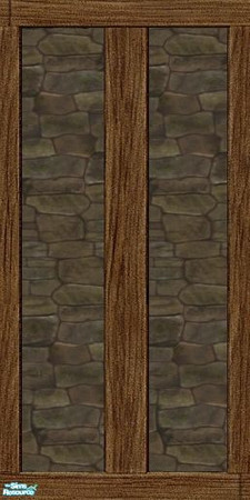 Sims 2 — Farmer Thompson's stone wall - #2 by tamlfra — I took a photo of this wall in the game, and played with it in