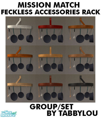 Sims 2 — TL - MM Feckless Accessories Rack by TabbyLou — Recolor of Nightlife's Feckless Accessories for Kitchen. This