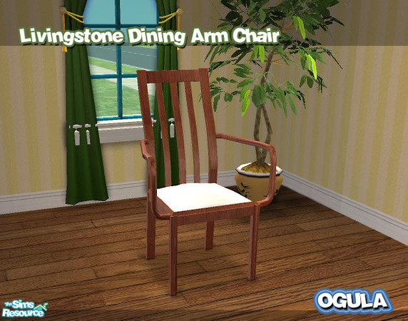 Sims 2 — Livingstone Dining Arm Chair by ogula — Livingstone Dining Arm Chair part of the Livingstone Dining Set.