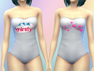 Sims 4 — Swimming Tumblr Trend  by nora88882 — 4 Swimming Costumes! White: -Thirsty -Hearts Black: -Planets -Moons