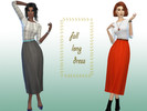 Sims 4 — Fall Dress - Get Together needed by hutzu2 — 4 colors. For female sims (teen-&amp;amp;gt;elder). Custom