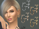 Sims 4 — NataliS_T- wire hoop earrings by Natalis — T- wire open hoop earrings. FT-FA-YA 4 colors