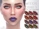 Sims 4 — [ Witch Craft ] - Matte Lip Colour by Screaming_Mustard — A popping matte lip colour in 12 unique shades. For