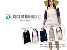 Sims 4 — Crooked Top Recolour - mesh needed by straykokiri — This is a small set of crooked top recolours! Mesh is not