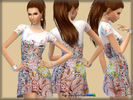 Sims 4 — Dress Small Flower by bukovka — Dress in small flower. Designed for women from teenager to adult. One staining