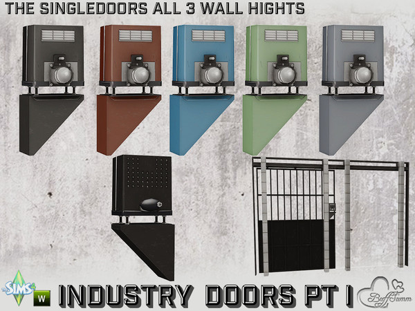 Sims 4 — Industry Singledoors Control Box for Slidingdoor by BuffSumm — Part of the *Build Industry Set* Created by