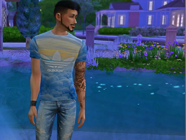 Sims 4 — Adidas Shirt  by LerAss — This is adidas t shirt only for male enjoy (:
